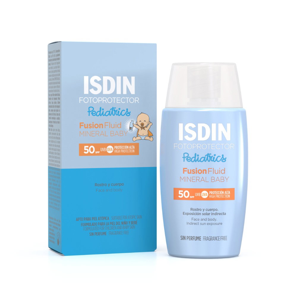 Isdin Isdin, Fotoprotector Pediatrics, Sonnenschutzfluid, Für Gesicht & Körper, Hoher Schutz SPF 50, breites Spektrum UVA/UVB