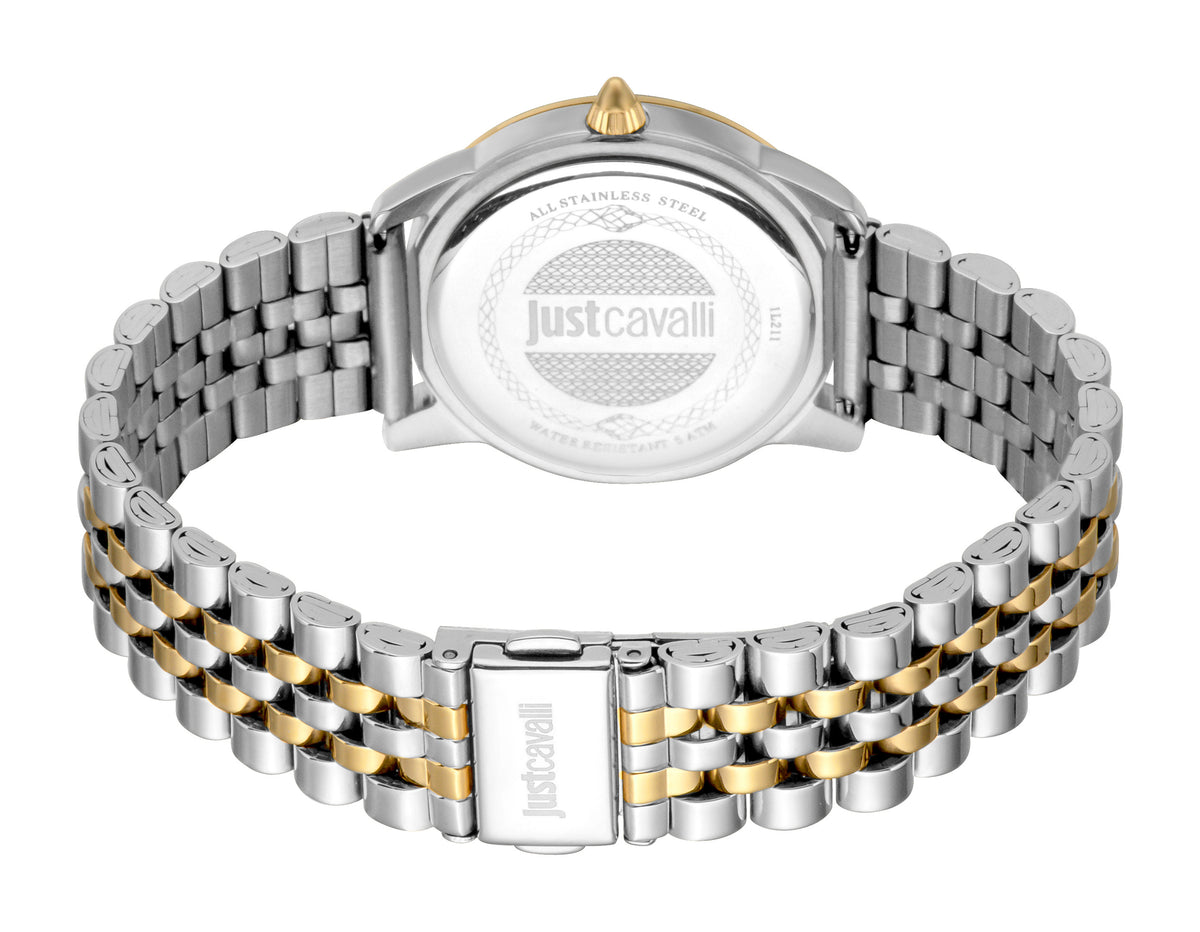 JUST CAVALLI TIME JC1L211M0095 Analoguhr Armbanduhr 38 mm Silber