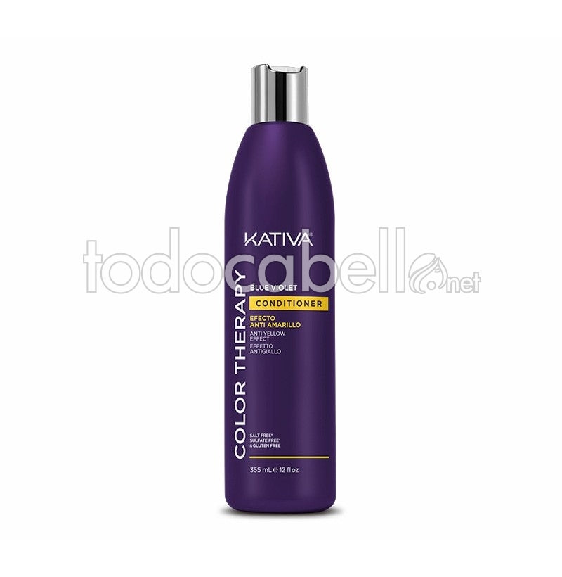Kativa Color Therapy Blue Violet Anti Efecto Amarillo Conditioner 355 ml