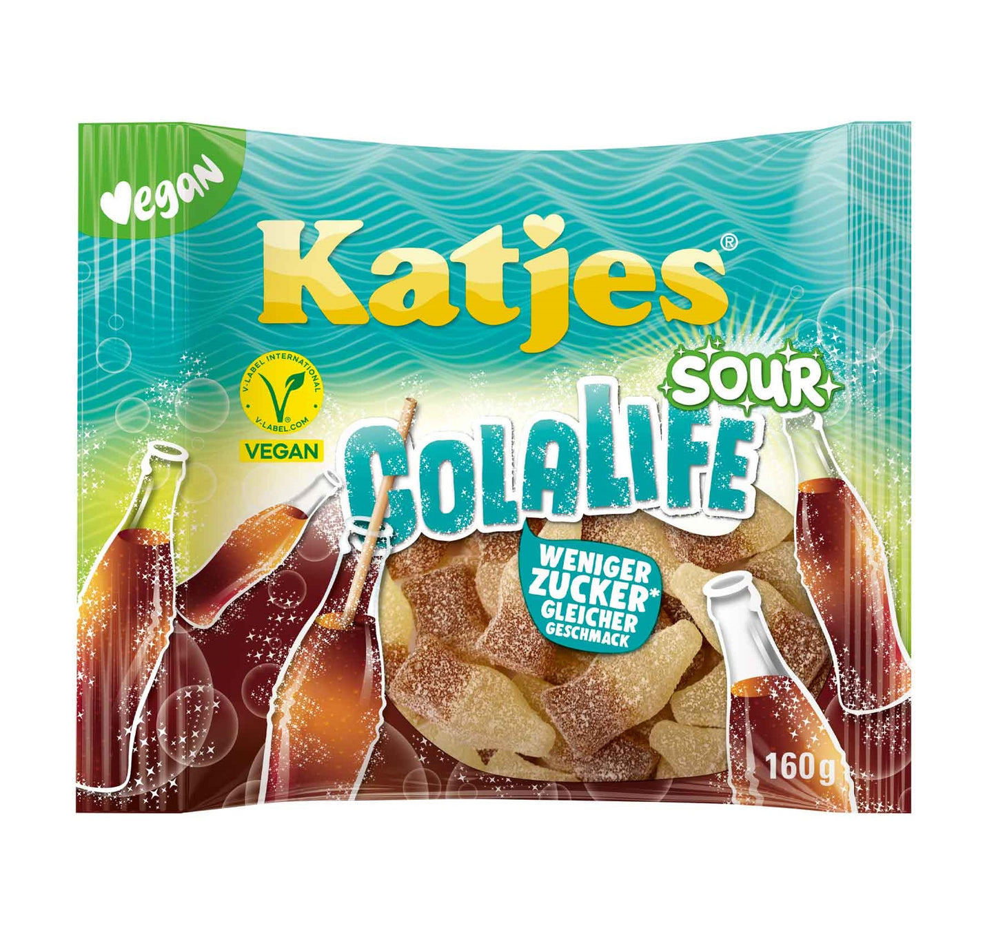 Katjes ColaLife Sour 160g Saures Fruchtgummi mit Cola-Geschmack