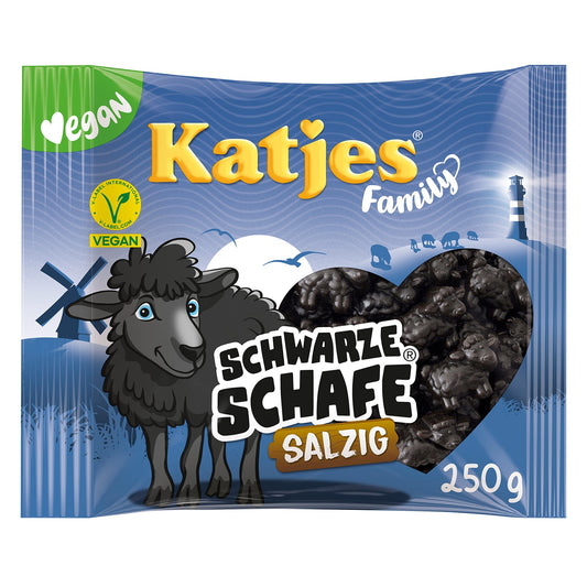 Katjes Family Schwarze Schafe Salzig 250g - Candyshop.ch