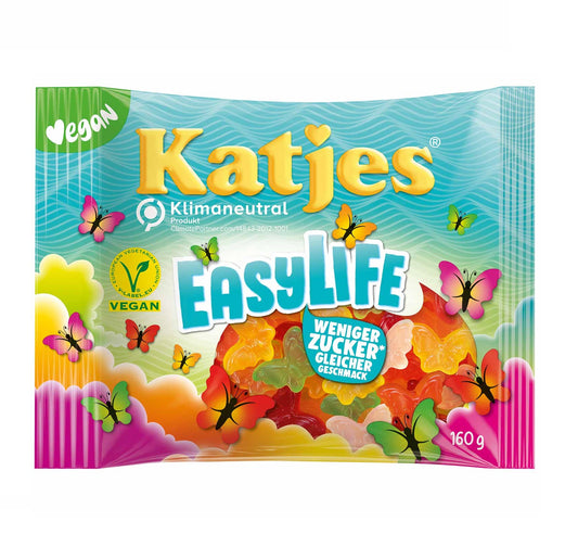 Katjes EasyLife 160g Fruchtgummi mit dem Geschmack von Pfirsich, Ananas, Apfel, Orange, Kirsche und Erdbeere - Candyshop.ch