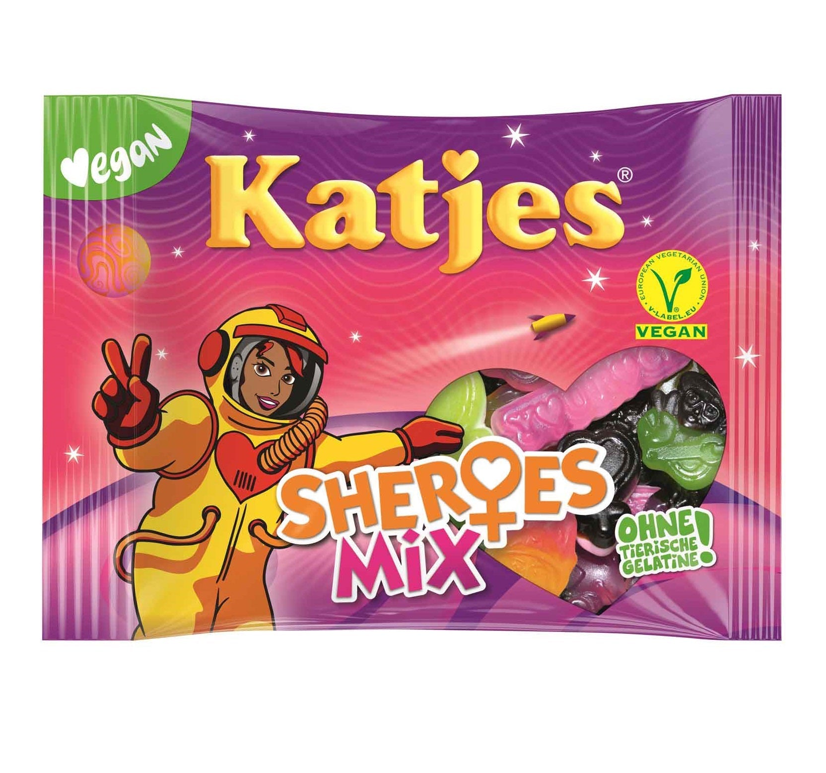Katjes Sheroes Mix 175g Mischung aus Fruchtgummi, Lakritz und Schaumzucker - Candyshop.ch
