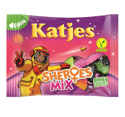 Katjes Sheroes Mix 175g Mischung aus Fruchtgummi, Lakritz und Schaumzucker