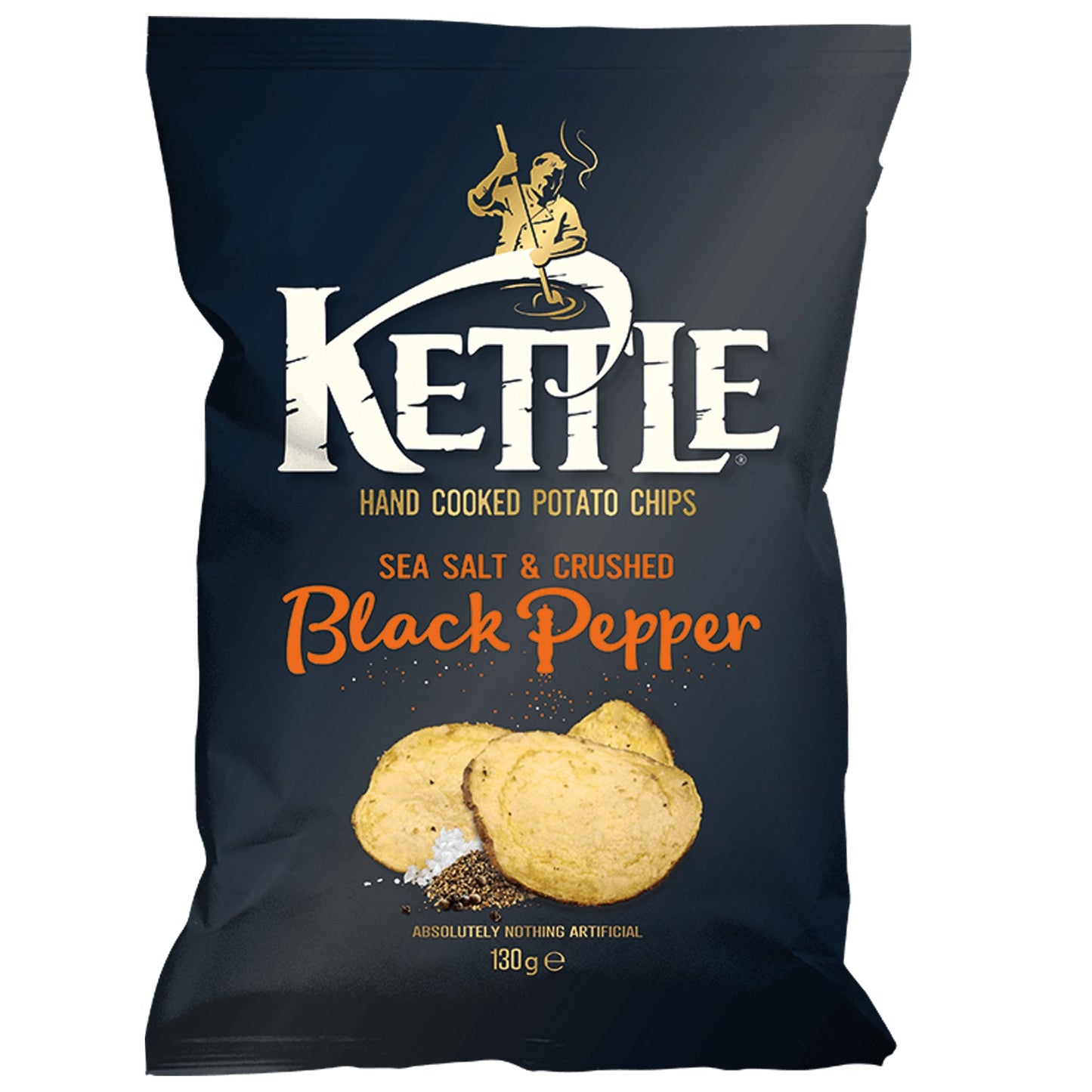 Kettle Chips Sea Salt & Crushed Black Pepper 130g - Candyshop.ch