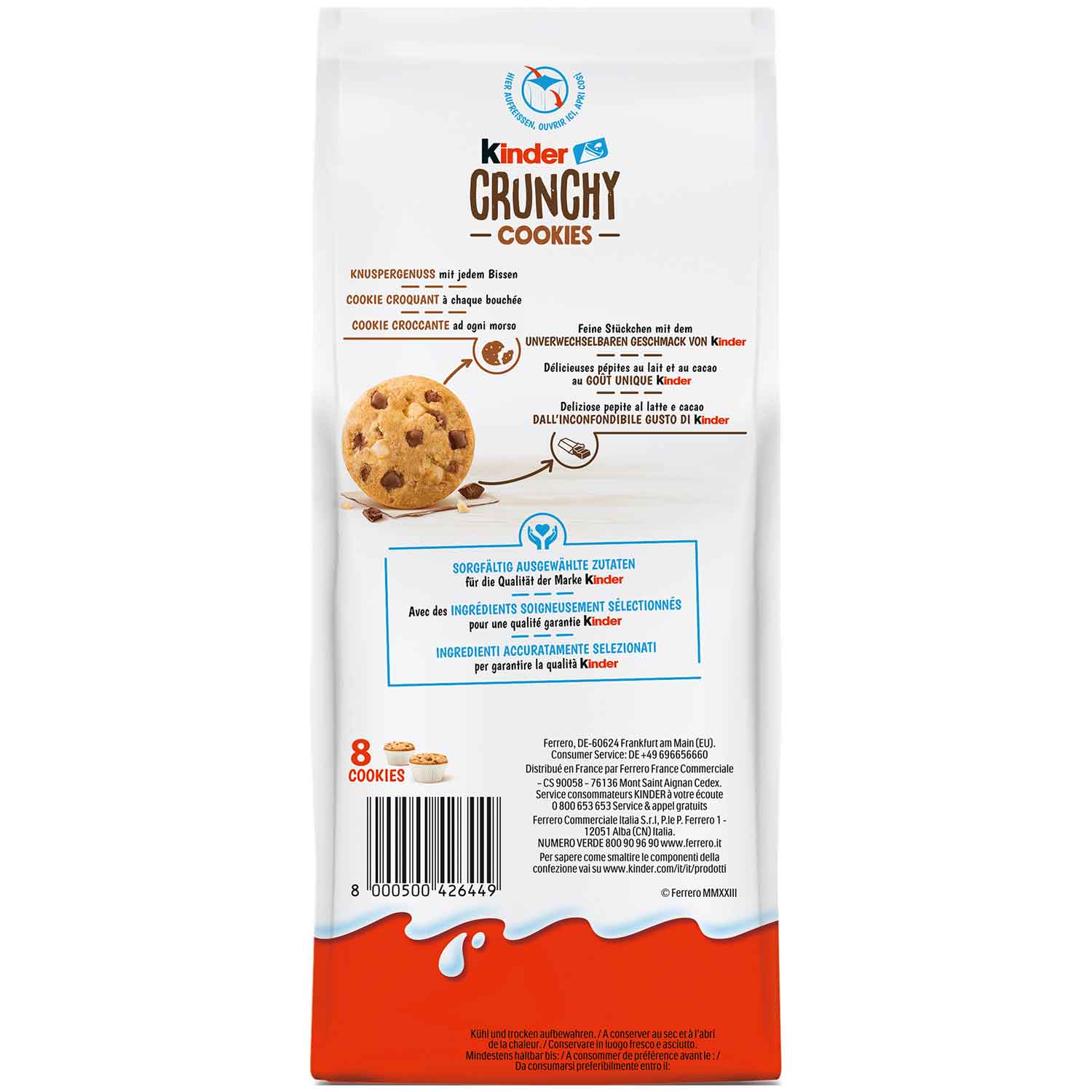 kinder Crunchy Cookies 136g - Candyshop.ch