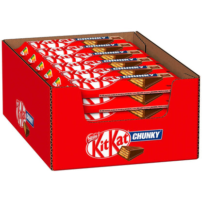 KitKat Chunky Classic 24×40g mit 24 Knusperwaffel Riegeln