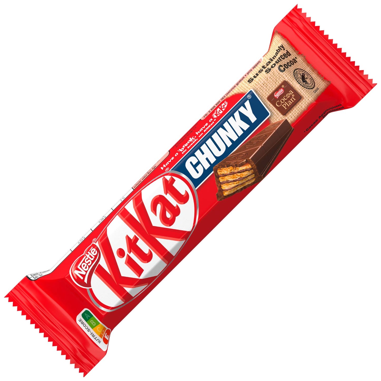 KitKat Chunky Classic 24×40g mit 24 Knusperwaffel Riegeln