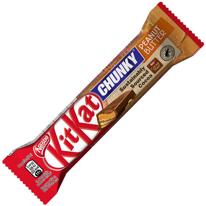 KitKat Chunky Peanut Butter 24x42g Knusperwaffel mit Erdnusscreme in Milchschokolade