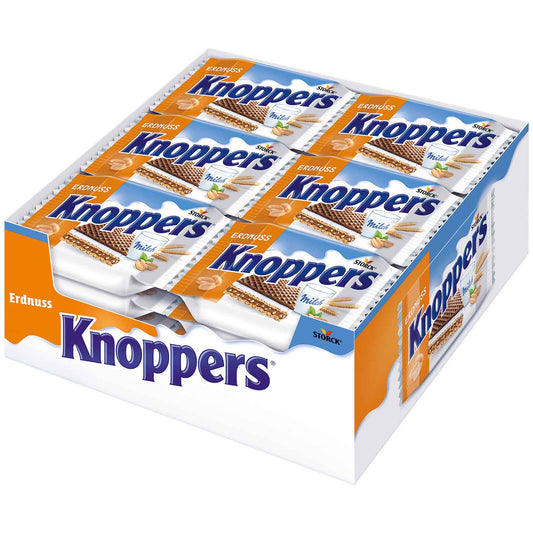 Knoppers 24er Erdnuss einzeln verpackte Waffelschnitte - Candyshop.ch