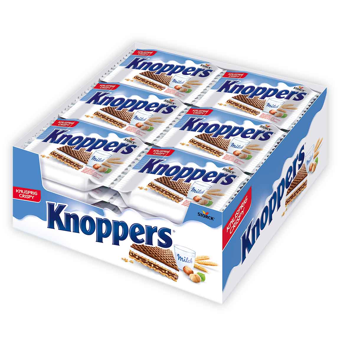 Knoppers 24er Waffelschnitten mit Milch und Nougatcreme Füllung