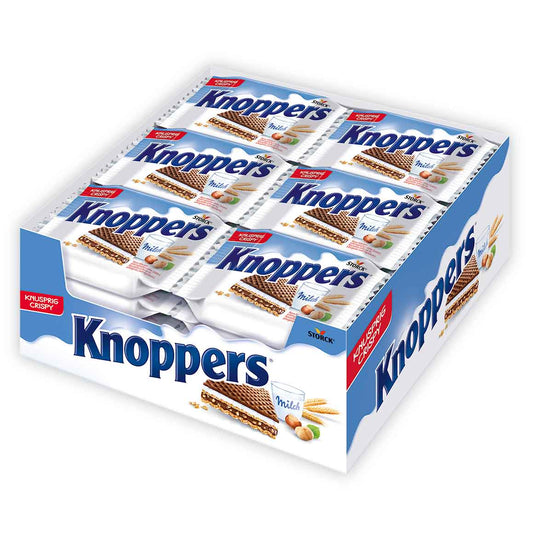 Knoppers 24er Waffelschnitten mit Milch und Nougatcreme Füllung