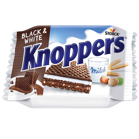 Knoppers Black & White einzeln verpackte Waffelschnitte - Candyshop.ch