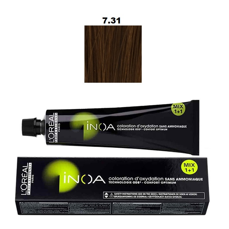 L`Oreal Professionnel L'Oreal Professionnel Inoa Permanente Haarfarbe 7.31 Ash Golden Blonde 60 ml ammoniakfrei