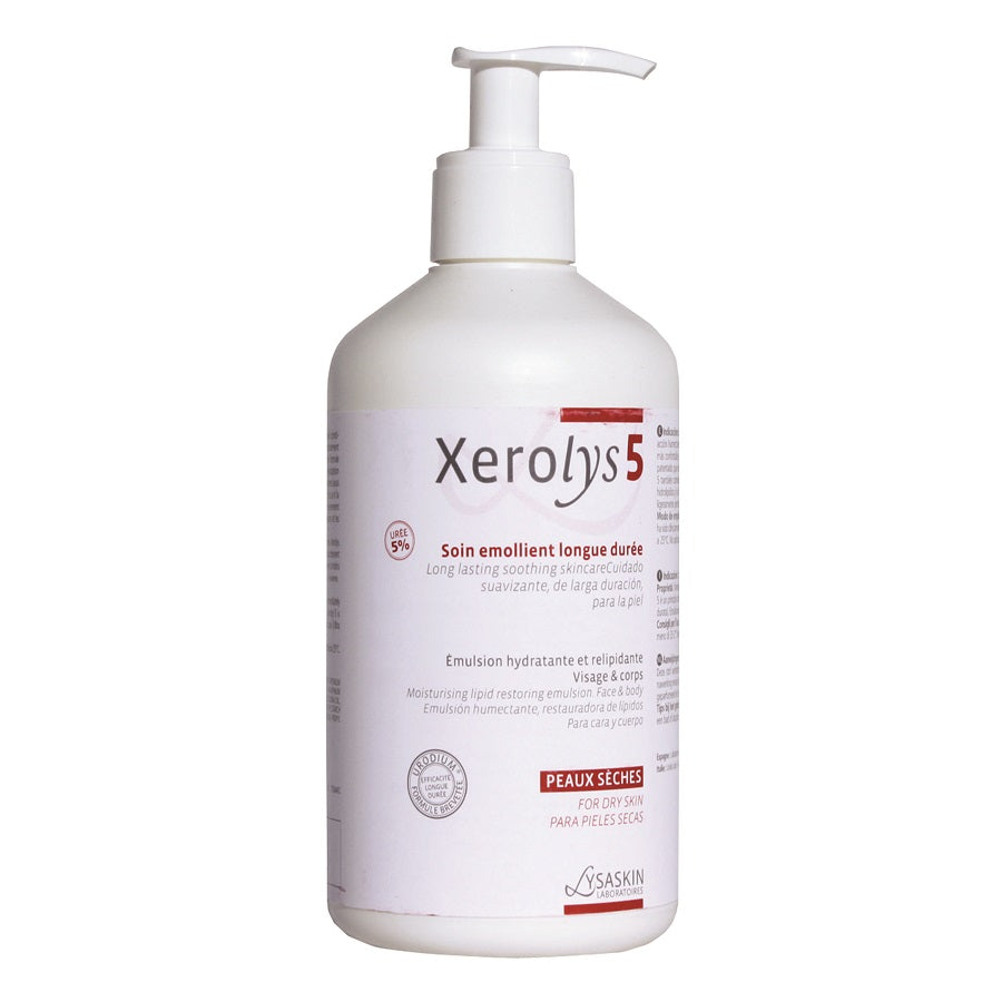 Lab Lysaskin Lab Lysaskin, Xerolys 5, Schützt & hydratisiert, Körperemulsion, Für Gesicht & Körper, 500 ml Regular