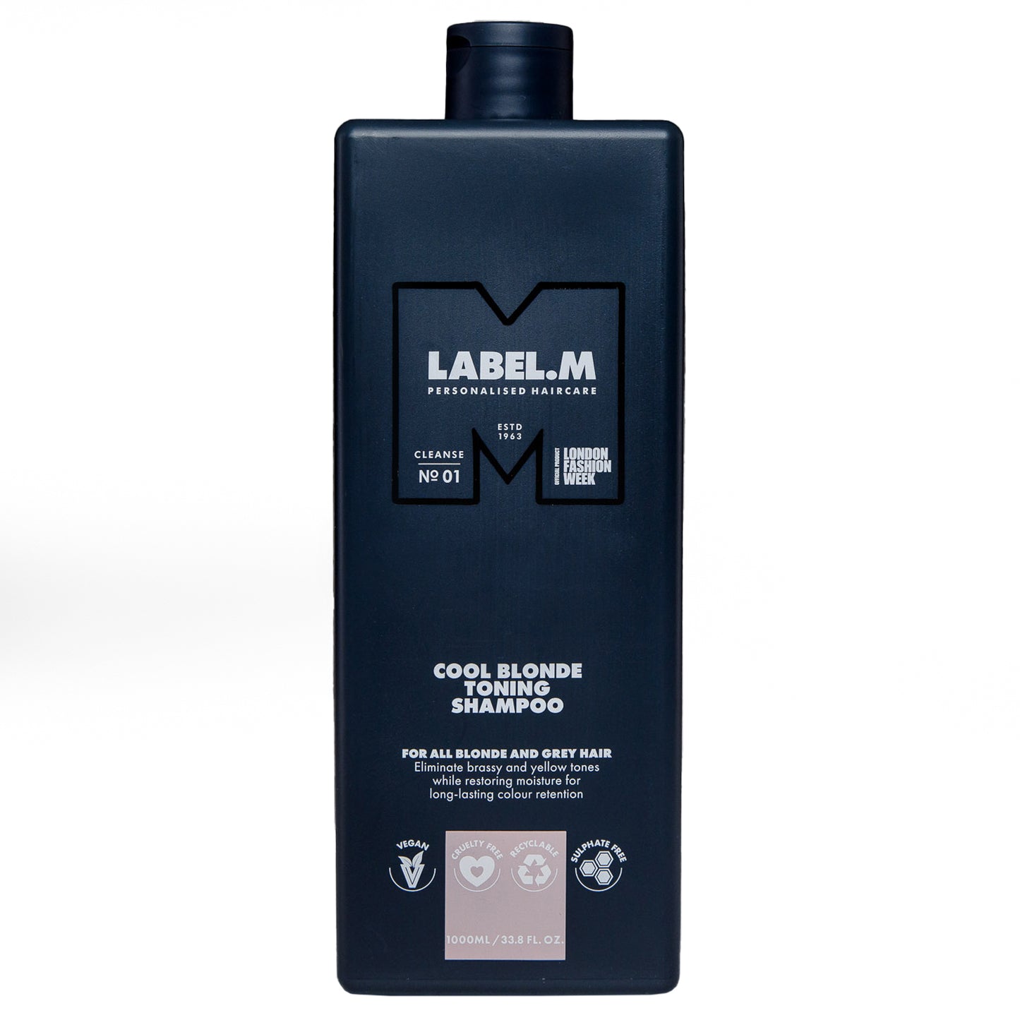 Label.M Label.M, Cool Blonde, Haarshampoo, Zur Neutralisierung von Gelbtönen, 1000 ml Regular
