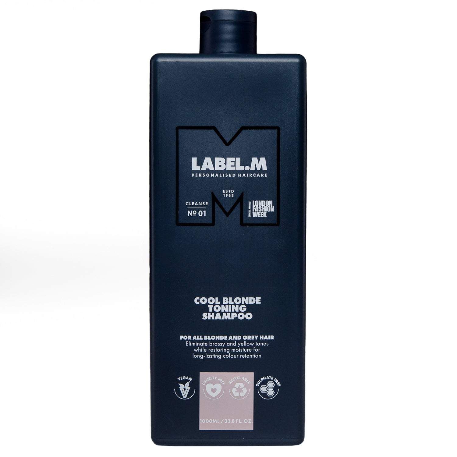 Label.M Label.M, Cool Blonde, Haarshampoo, Zur Neutralisierung von Gelbtönen, 1000 ml Regular