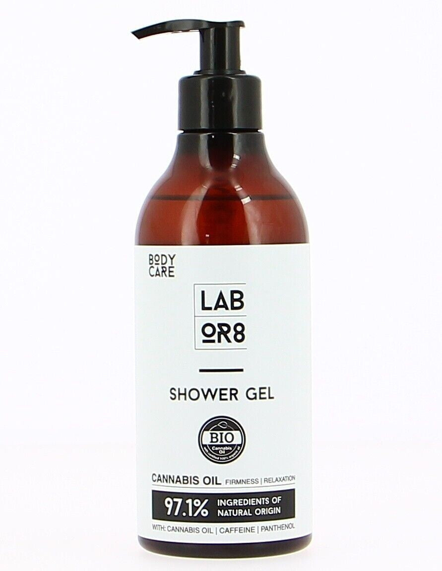 LABOR8 LABOR8, Hemp, Natürliche Inhaltsstoffe, Hydrating & Moisturising, Duschgel, Körper, Alle Hauttypen, 380 ml Regular