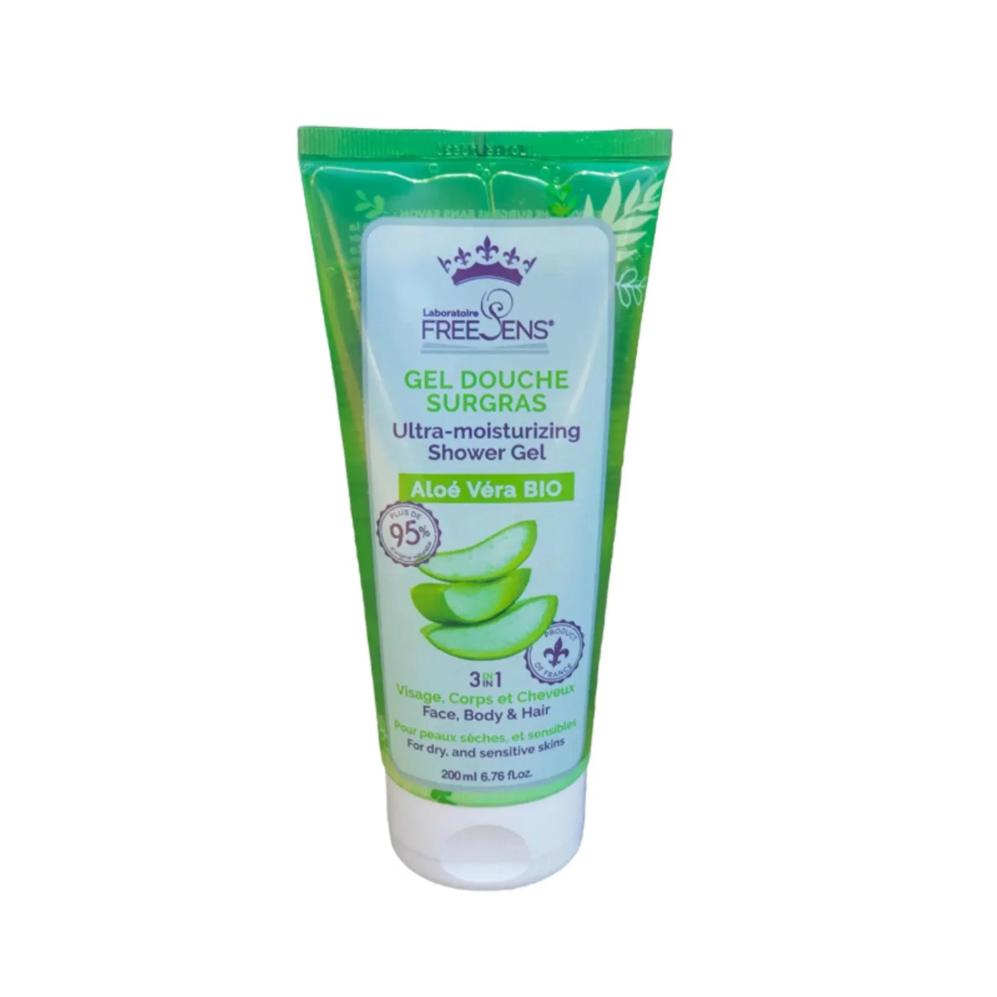 Laboratoire Freesens Duschgel Laboratoire Freesens, Freesens, Organic, Aloe Vera, Hydrating & Cleansing, Shower Gel, Face, Bo