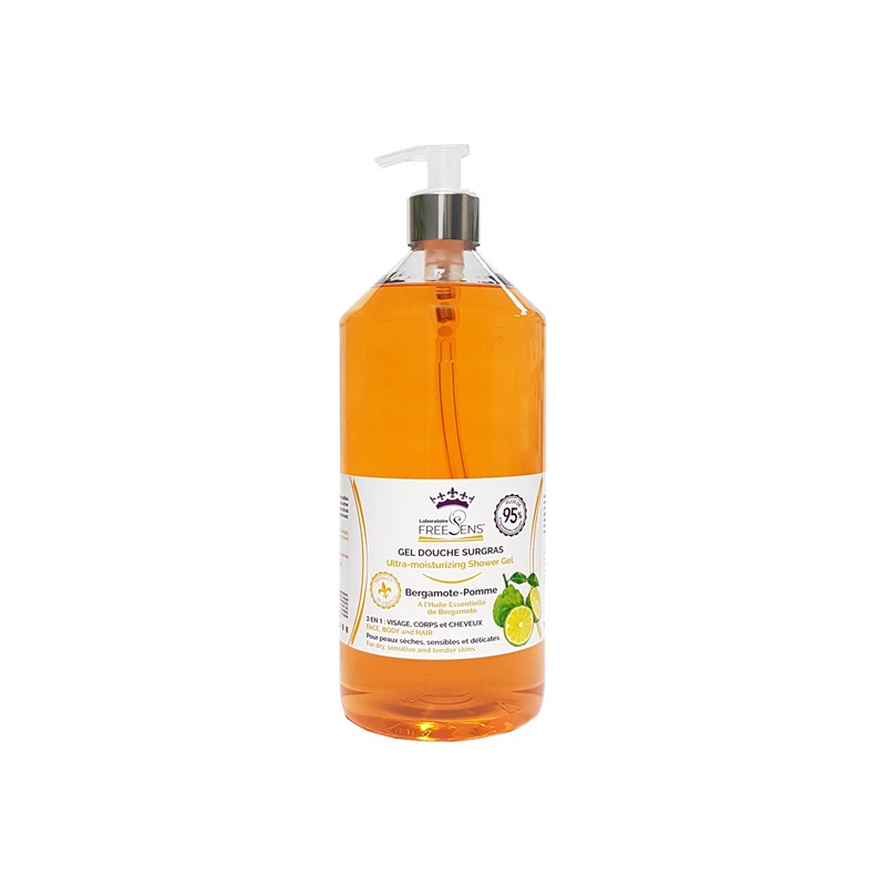 Laboratoire Freesens Laboratoire Freesens, Freesens, Duschgel & Shampoo 2-in-1, Bergamottee, 1000 ml Regular