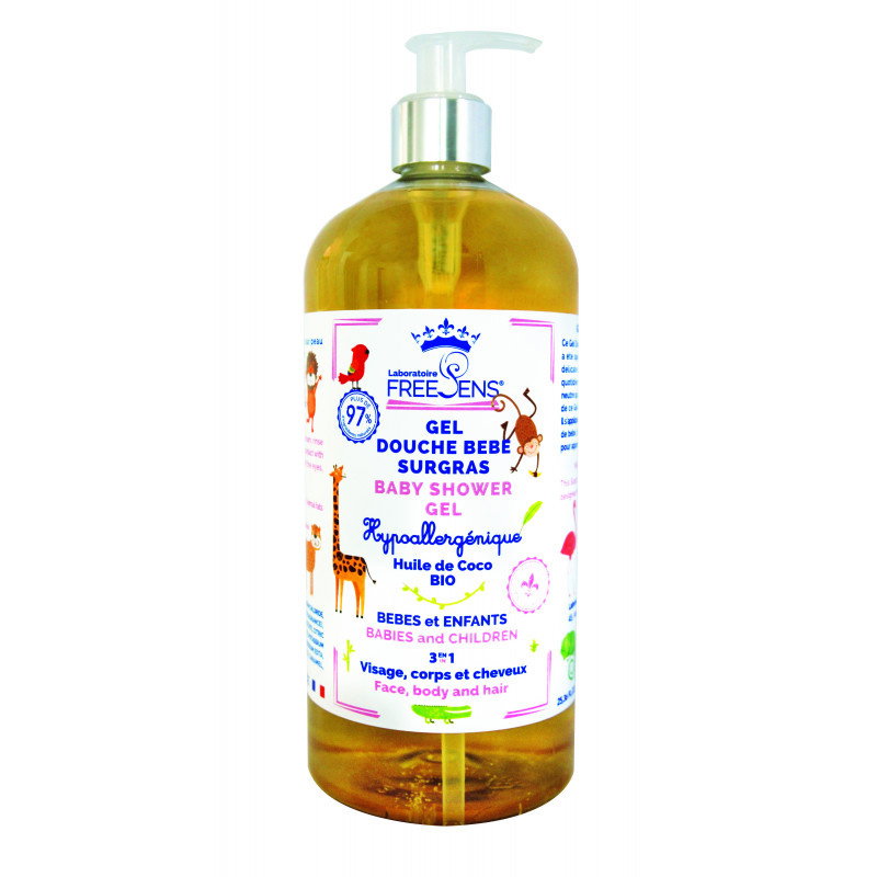 Laboratoire Freesens Laboratoire Freesens, Freesens, Duschgel & Shampoo 2-in-1, Kokosöl, 1000 ml Regular