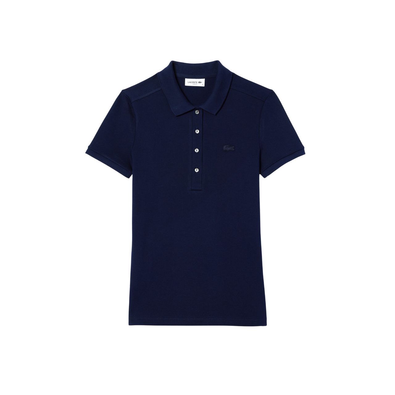 Lacoste Lacoste, Slim Fit, Kurzarm, Damen Textil-T-Shirt, Marineblau, PF5464-00 166, Größe 40 Regular