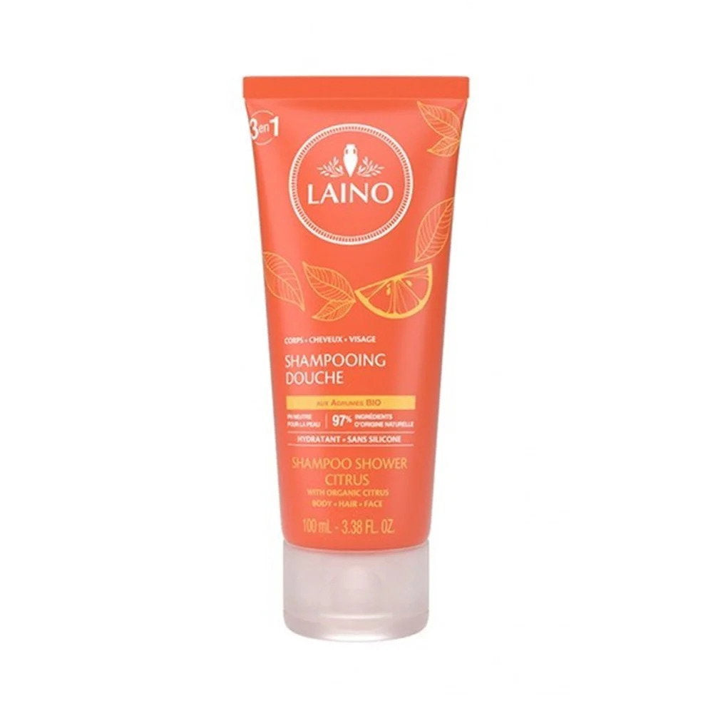 Laino Laino, Laino, Zitrus, Haarshampoo, Spülung & Duschgel 3-in-1, Zur Hydratation, 100 ml Regular