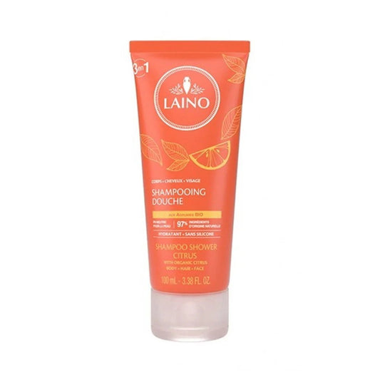 Laino Laino, Laino, Zitrus, Haarshampoo, Spülung & Duschgel 3-in-1, Zur Hydratation, 100 ml Regular