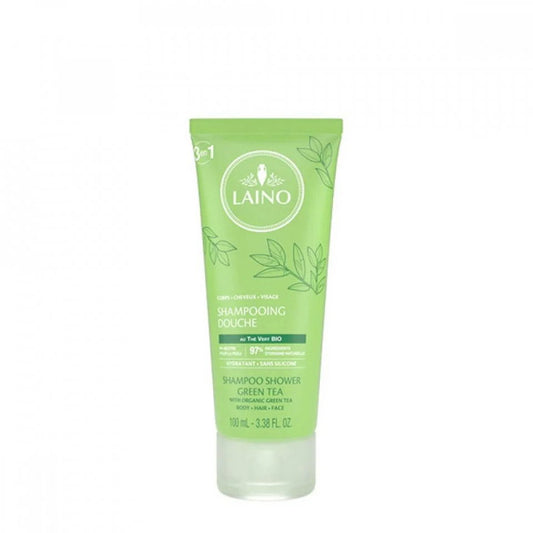 Laino Laino, Laino, Grüner Tee, Haarshampoo, Spülung & Duschgel 3-in-1, Zur Hydratation, 100 ml Regular