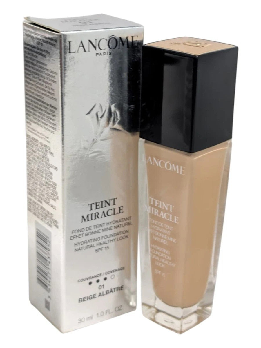 Lancome Teint Miracle Mittlere Abdeckung Flüssige Grundierung 01 Beige Alabaster SPF 15 30 ml