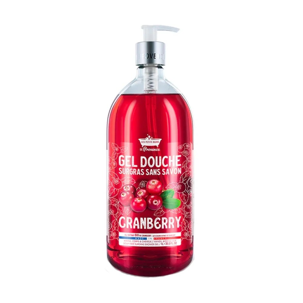 Les Petites Bains de Provence Cranberry Duschgel 1000 ml – Sanft zur empfindlichen Haut