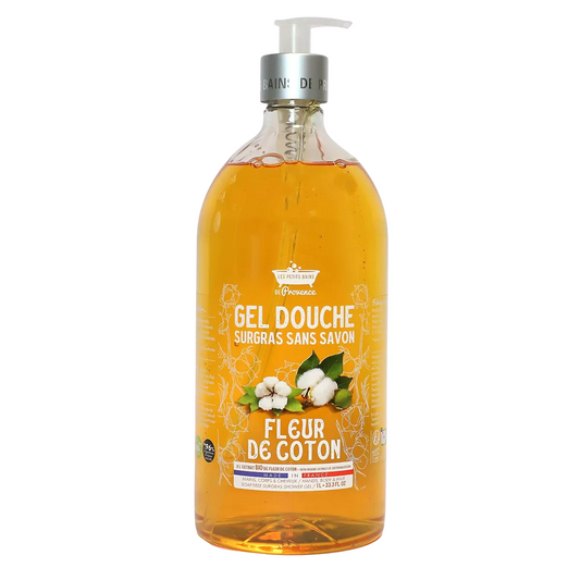 Les Petites Bains de Provence Les Petites Bains de Provence, Fleur de Coton, Duschgel, Für empfindliche Haut, 1000 ml Regular
