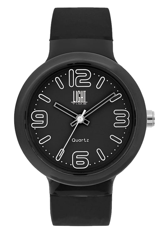 LIGHT TIME EUROPE - Black L177B Only Time Armbanduhr 40 mm Schwarz
