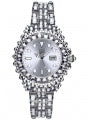 LIGHT TIME Mod. MEDITERRANEO - Full Strass / Silver L603A Date Armbanduhr 35 mm Silber ansicht-2