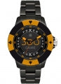LIGHT TIME Mod. POKER - Black / Orange L147G Only Time Armbanduhr 41 mm Schwarz ansicht-2