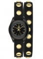 LIGHT TIME Mod. PUNK - Black / Gold L169NG Only Time Armbanduhr 23 mm Schwarz ansicht-2