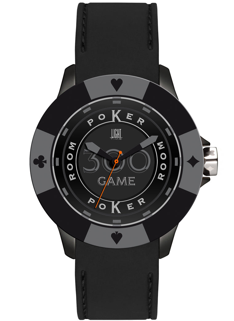 LIGHT TIME POKER - All Black L147ES Only Time Armbanduhr 41 mm Schwarz