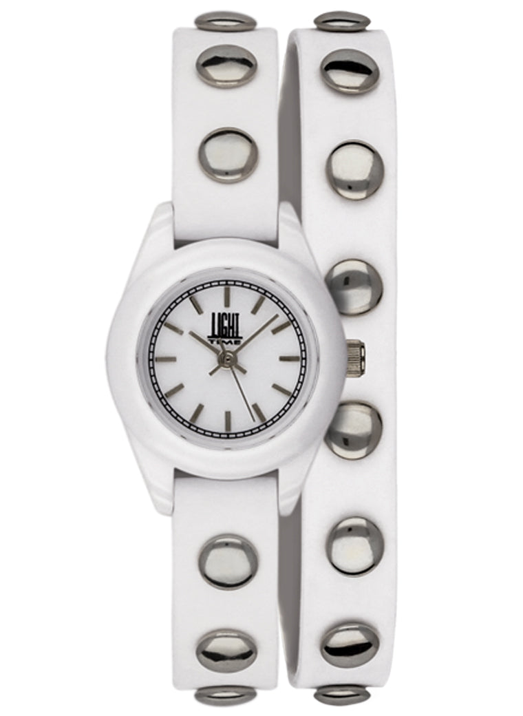 LIGHT TIME PUNK - White - Silver L169BI Only Time Armbanduhr 23 mm Silber