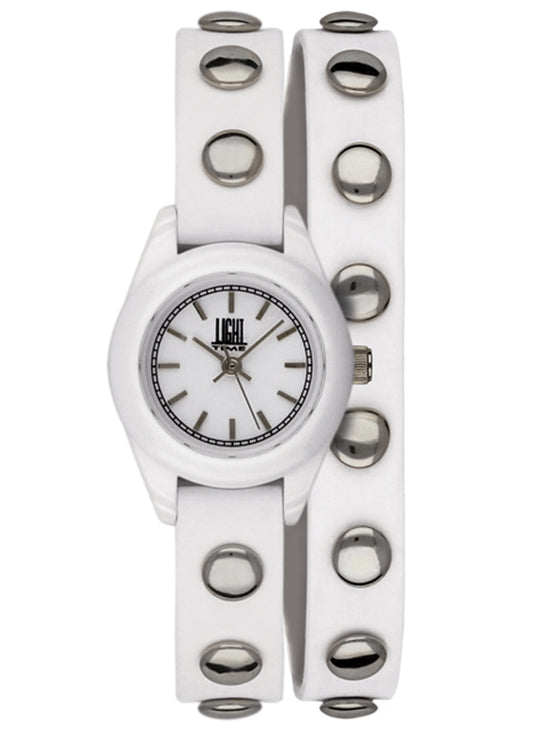 LIGHT TIME PUNK - White - Silver L169BI Only Time Armbanduhr 23 mm Silber