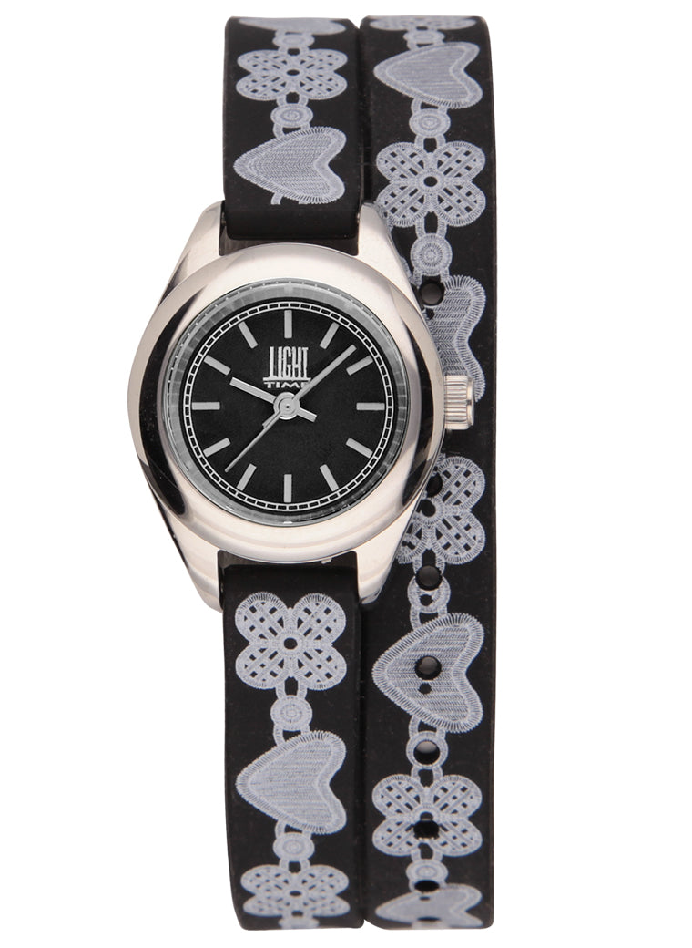 LIGHT TIME ROCOCO - Black L162B Only Time Armbanduhr 23 mm Schwarz