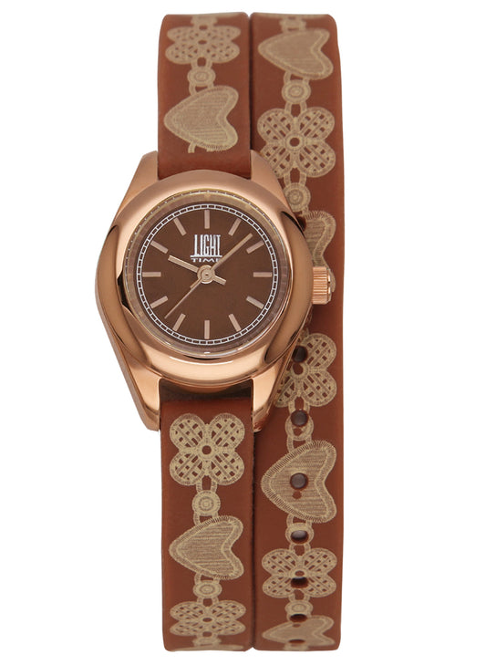 LIGHT TIME ROCOCO - Brown L162E Only Time Armbanduhr 23 mm Braun