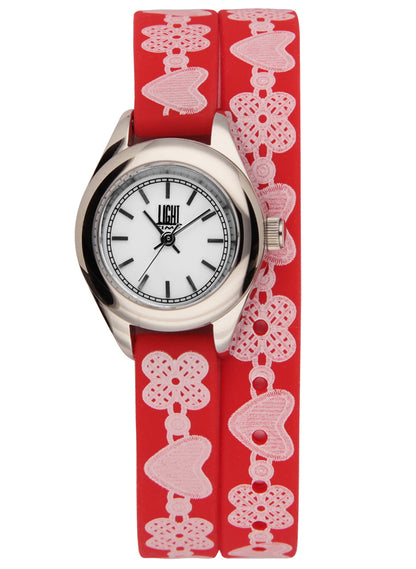 LIGHT TIME ROCOCO - Red L162C Only Time Armbanduhr 23 mm Rot