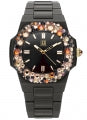 LIGHT TIME VELVET NAUTILUS - Black Rainbow Strass L512-NE-3 Armbanduhr 42 mm Schwarz ansicht-2