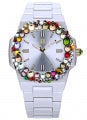LIGHT TIME VELVET NAUTILUS - White Rainbow Strass L512-BI-2 Only Time Armbanduhr 42 mm Weiss ansicht-2