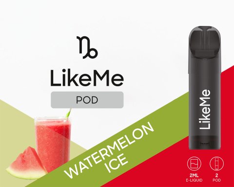Like Me POD Watermelon Ice 2 Pods 2% - Candyshop.ch