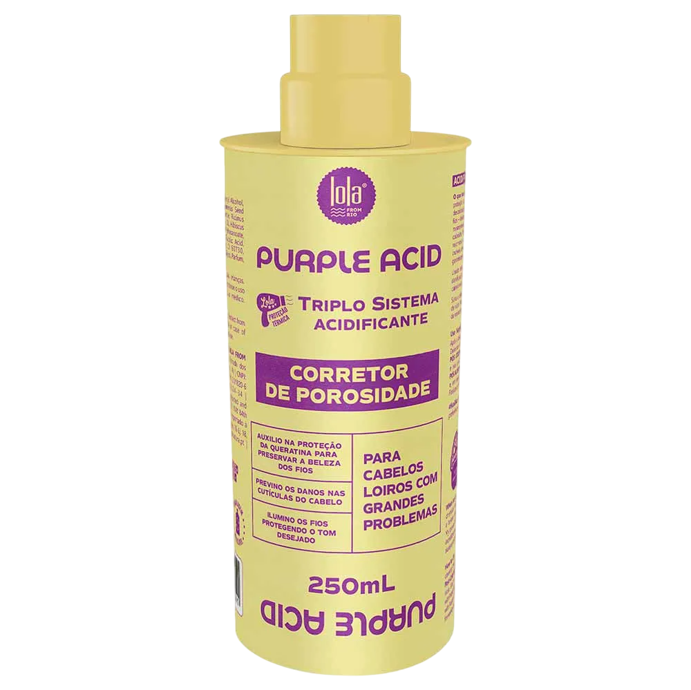 Lola Cosmetics Lola Cosmetics, Purple Acid, Haarcreme-Behandlung, Antiporosität, 250 ml Regular