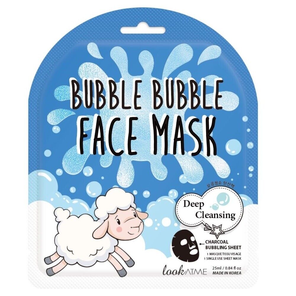 Look At Me Gesichtsmaske Look At Me, Bubble Bubble, Charcoal, Deep Cleansing, Sheet Mask, For Face, 25 ml Regular