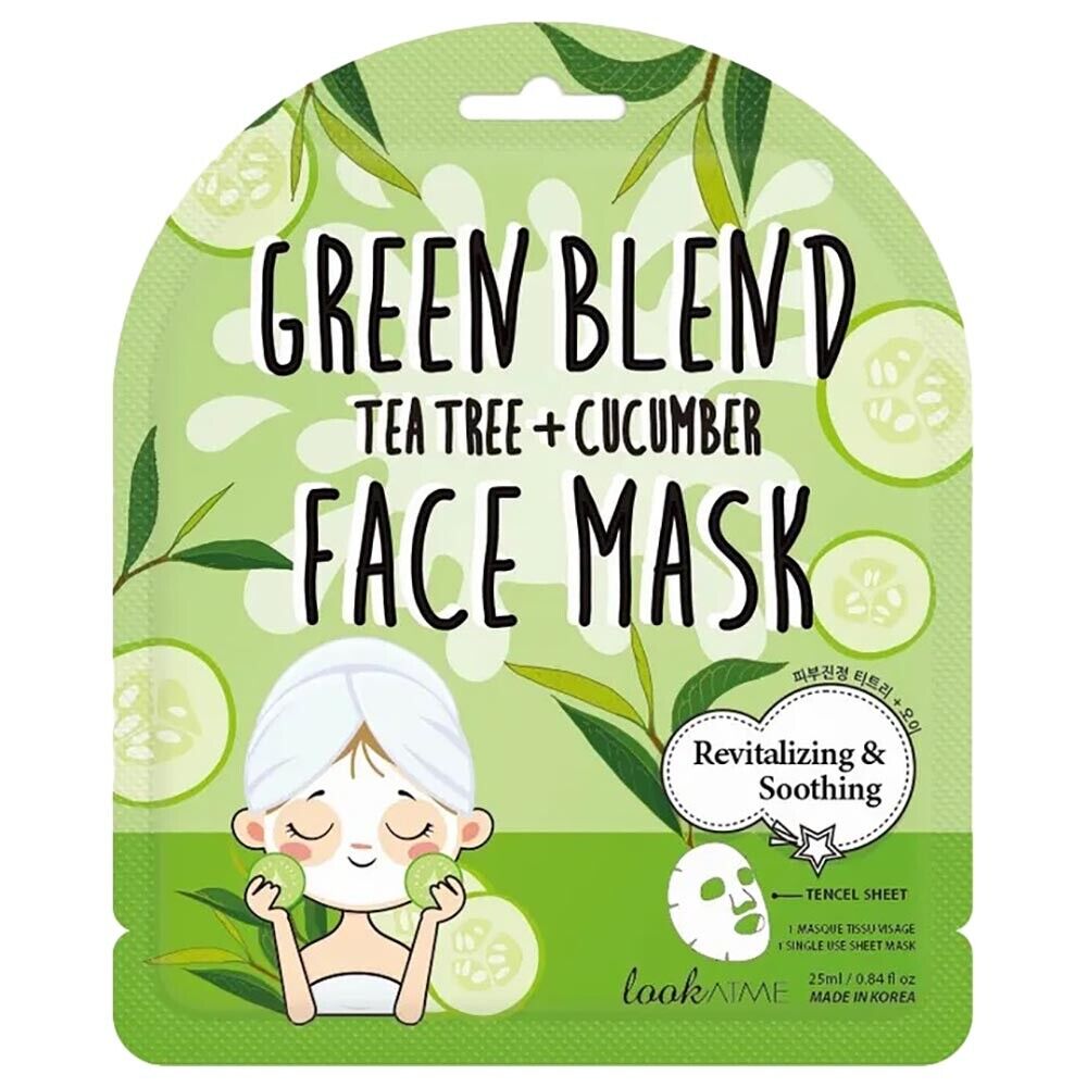 Look At Me Look At Me, Green Blend, Gurke, Revitalisierung, Gesichtsmaske, Für das Gesicht, 25 ml Regular