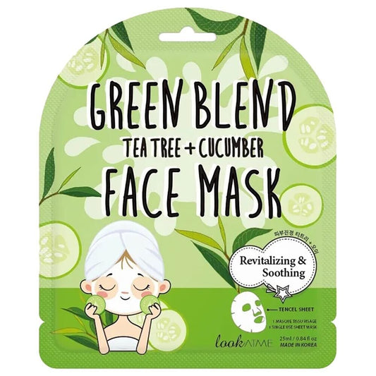 Look At Me Look At Me, Green Blend, Gurke, Revitalisierung, Gesichtsmaske, Für das Gesicht, 25 ml Regular