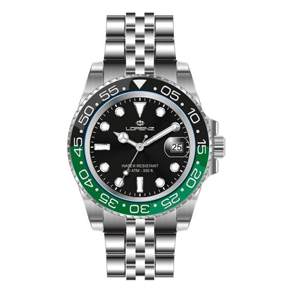 LORENZ 26122QQ Date Armbanduhr 43 mm Silber